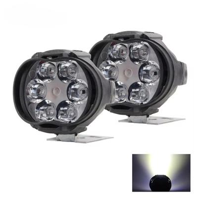 1 luz de trabajo de 6 LED para motocicleta, foco impermeable, superbrillante, auxiliar, universal, 12 V, para scooters.