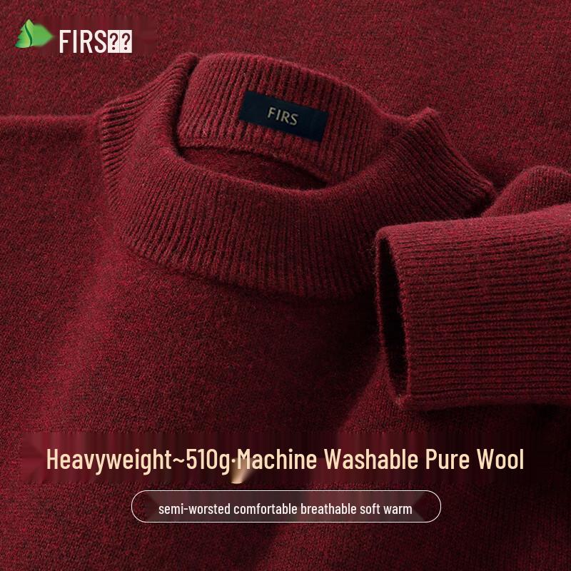 

Shanshan Men s Thickened 100% Pure Wool Round Neck Pullover Sweater XL