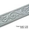 230cm 3D geprägte Schaumstoff Wanddekoration Selbstklebende Rückwandleiste, Dekorative Tapetenbordüre, Sockelleiste Hausdekoration