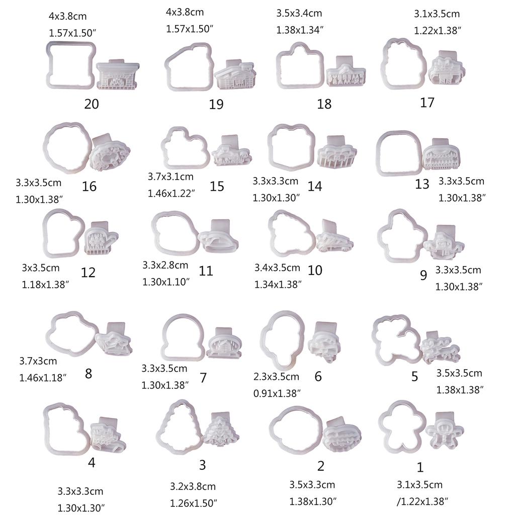 Plastic Biscuit Molds Cookie Embossing Moulds Christmas Patterned Cookie Cutters Baking Tools Plastic Baking Accessories