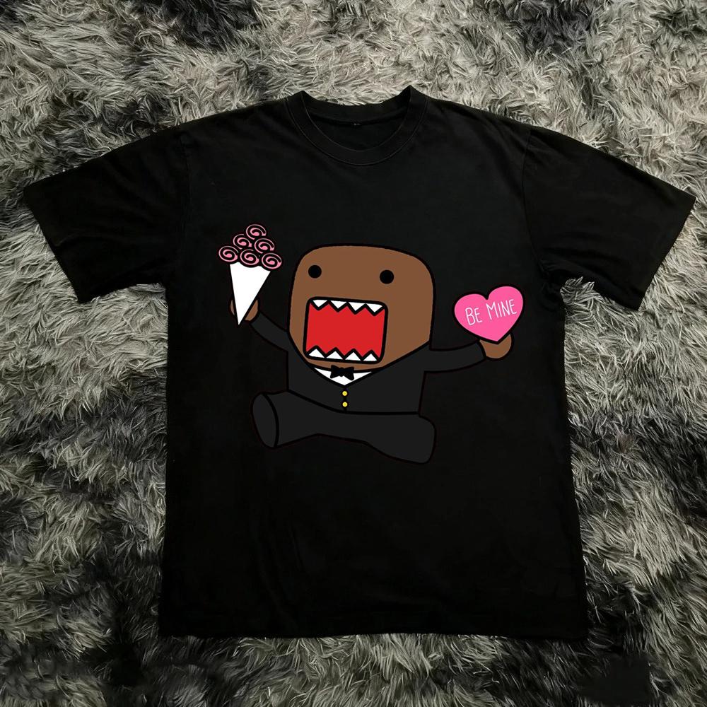 2026 Summer Domo Kun Funny Pattern Daily Print Tshirts Unisex And Unisex Simple Color Casual Versatile Gothic Shortsleeves Tops