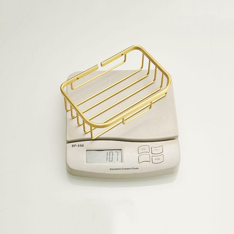 Brushed gold/Black Bathroom Roll Holder Aluminum Wall Mounted Shampoo Rack Toilet Paper Holder Bathroom Storage Basket Shelf