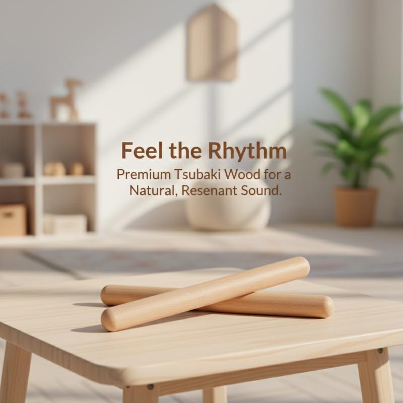 Classic Rhythm Wooden Drum Sticks 2 Pieces Percussion Instrument Kids Music Toy for Preschool Activities