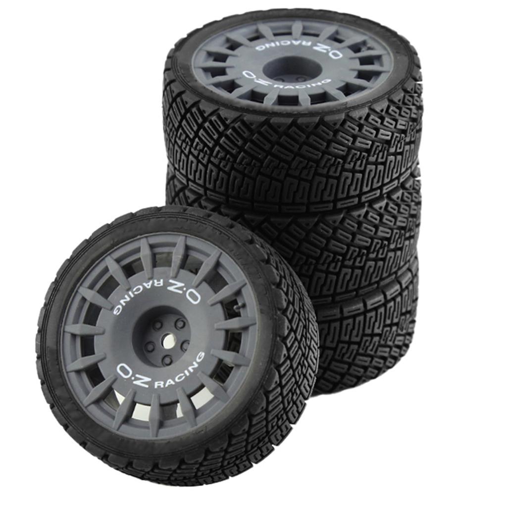 1/10 RC Rally Car Tires On Road Tyres 12mm Hex Plastic Wheels Rims for 1/10 Scale Racing Car Tamiya TT01 TT02 XV01 TA06 PTG2