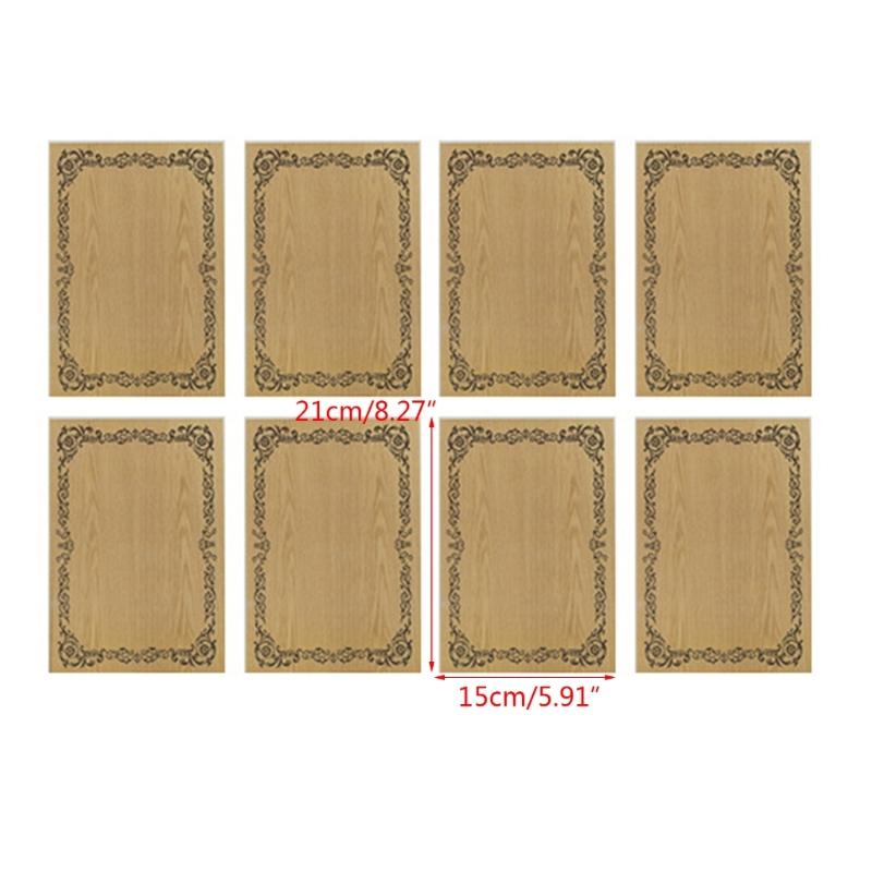 8 Sheets Vintage Kraft Stationary Paper A5 Lined Stationery Writing Letter Paper Set for Personalized Letter Poem