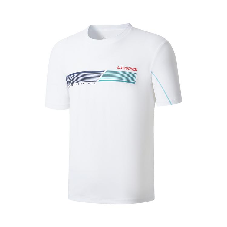 

Мужская футболка Li Ning Tennis Series с круглым вырезом, вышивка логотипа и букв, топ AHSW097-1 S