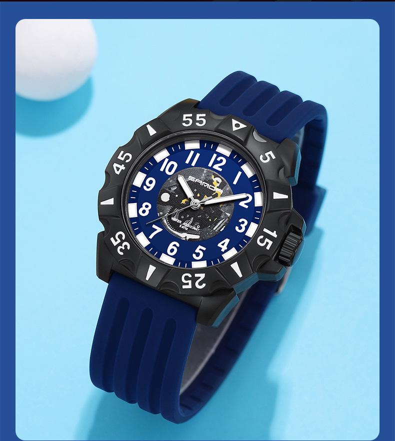 Reloj de Pulsera Sanda de Correa de Silicona Tendencia de Moda - Estilo Estudiante Unisex