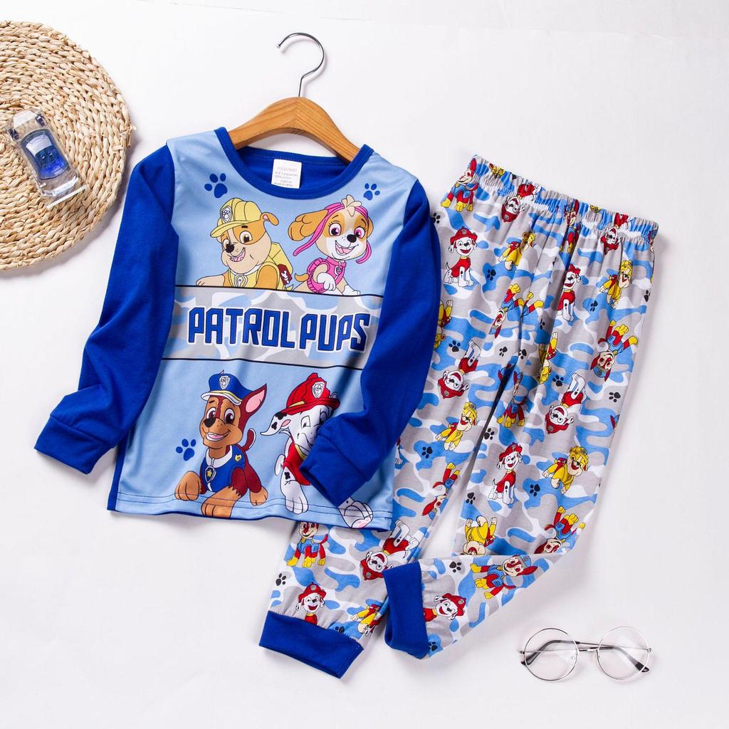 Set Pigiama a Manica Lunga con Stampa Paw Patrol per Bambini - Modelli Autunnali e Primaverili