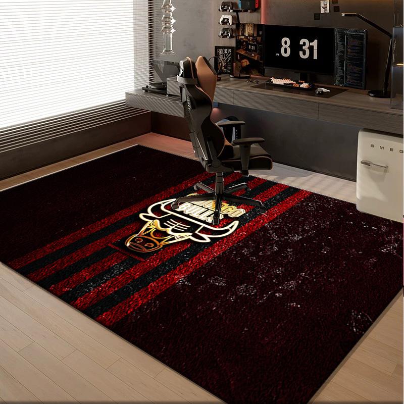 1PC rug Chicago-Bulls Logo Carpet, Chair Rug,Area Rug for Office Bedroom living rooms bedroom, Doormat decor Christmas fan gifts