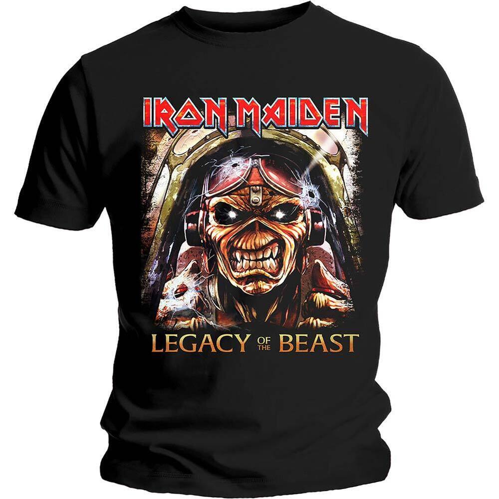 

Черная футболка унисекс приталенного кроя Iron Maiden Legacy Aces