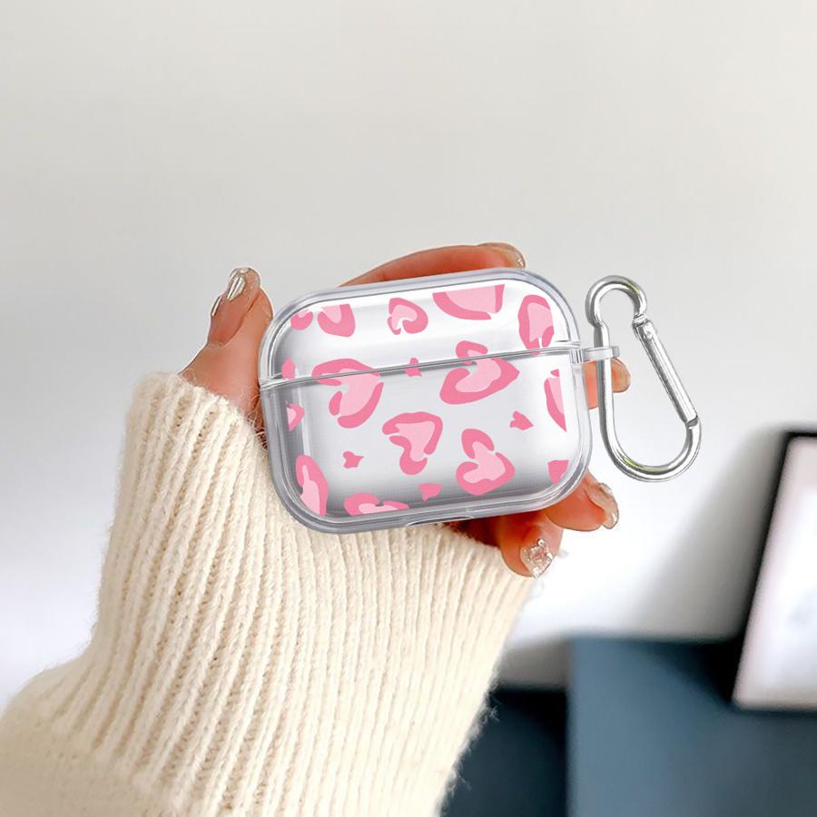Pink Bow Tie Leopard Print Clear Earphone Cases Cover Case For Airpods Pro3 Pro2 Pro 4 3 1 2