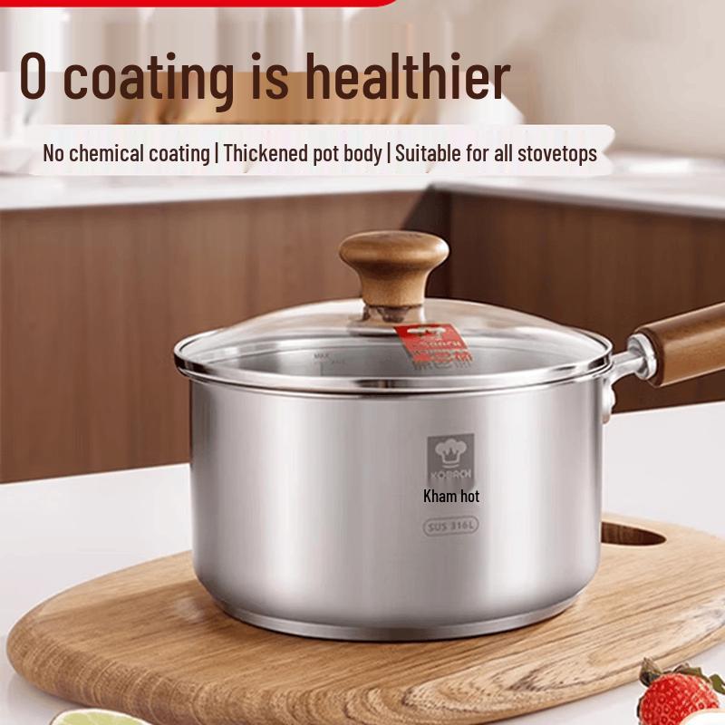 KOBACH 316L Stainless Steel Uncoated Milk Pot