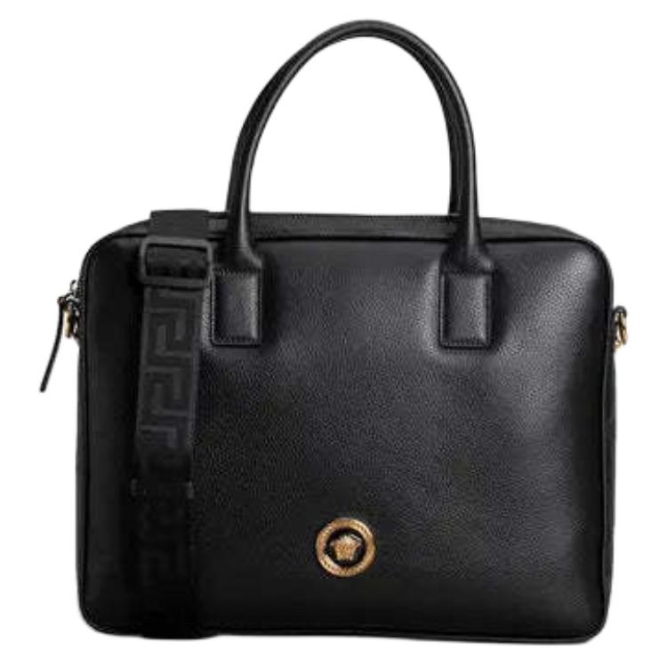 

Versace Medusa Decorated Leather Tote Bag Men bags Black 1013360-1A02187-1B00V Basic Set (Bag+Dust Bag)