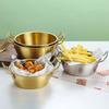 1/3pcs Stainless Steel Korean Cuisine Bowl Household Double Ear Snacks Plate Instant Noodle Bowl Food Container Kitchen Utensils