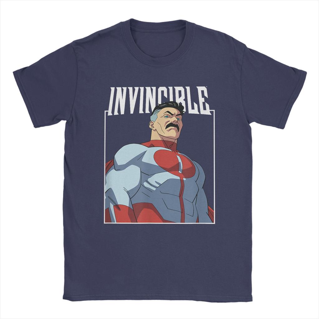 Men T-Shirt Invincible Omni-Man Character Awesome Cotton Tee Shirt Short Sleeve Anime Cartoon T Shirt O Neck Clothes New Arrival