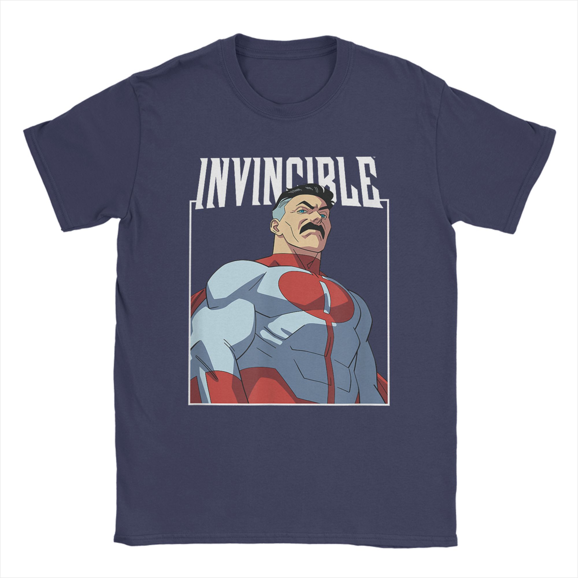 

Мужская футболка Invincible Omni-Man Character Awesome Cotton Tee Shirt Short Sleeve Anime Cartoon T Shirt O Neck Clothes New Arrival S темно-синий