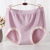 Plus Size Modal Cotton Seamless Mid-High Waist Triangle Panties for Women