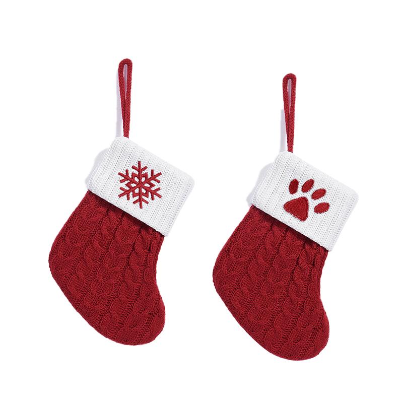 Boże Narodzenie Piękne Świąteczne Skarpety Torby na Prezenty Listy Torba na Cukierki Dekoracje Czerwone