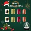 24 Pcs Full Cover Stick on Nails Christmas Press On Nails Artificial Nails Short False Nails with Christmas Tree Designs