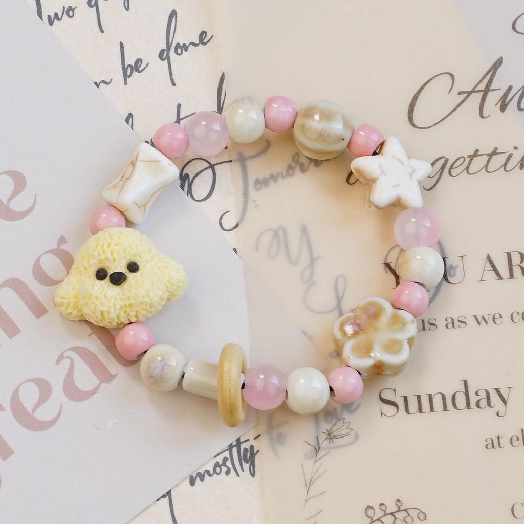 Ceramic beaded bracelet small fresh ancient style national style simple bracelet summer