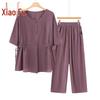 Conjunto de dos piezas de verano de talla grande para mujer