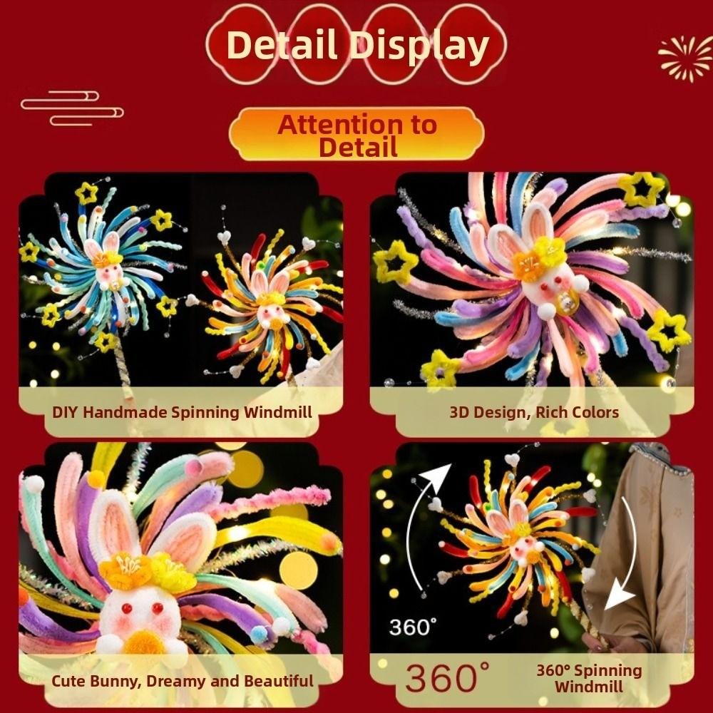 Handheld Glowing Rotating Lantern Twister Stick Spinning Fireworks Lamp  Photo Props