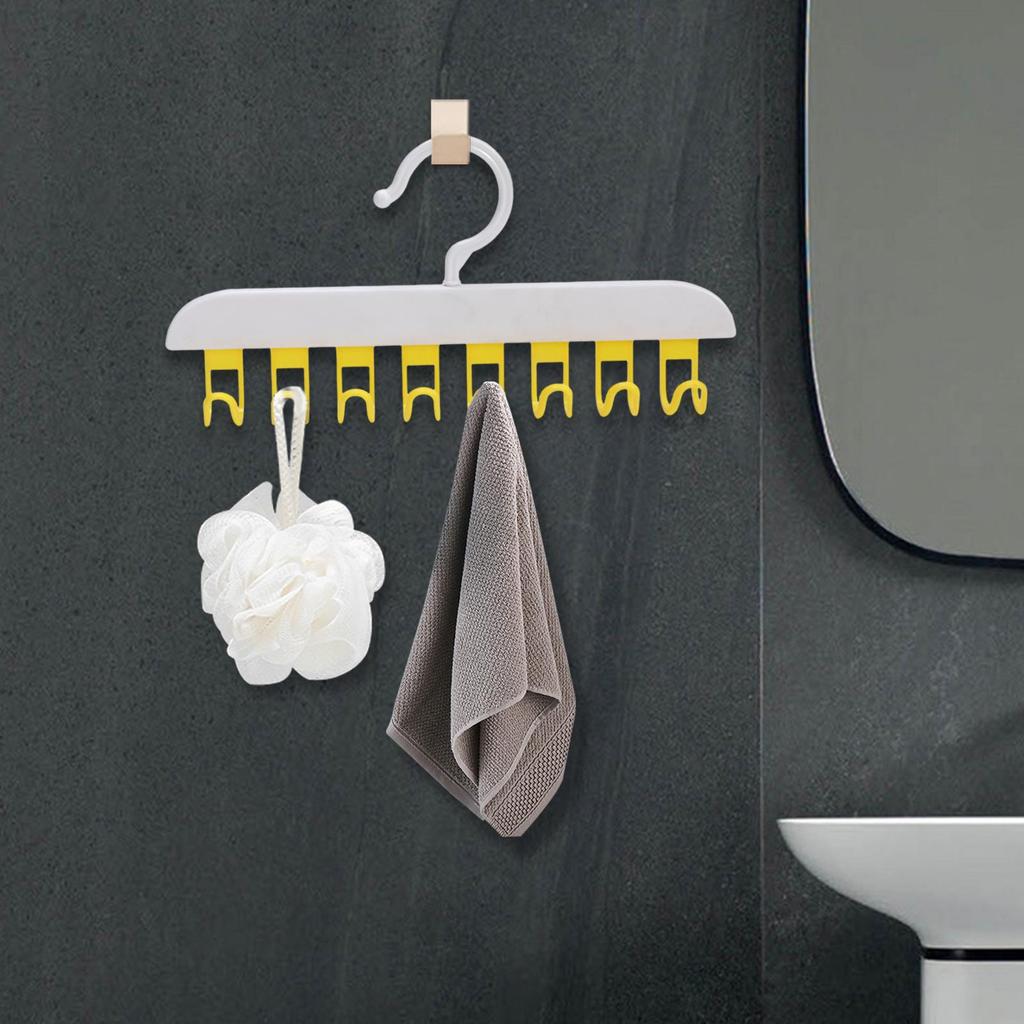 Rotating Space Save Belts Organizer Closet Door Shawls 8 Hooks Rack