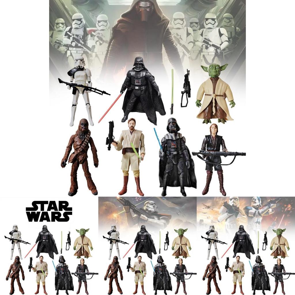 Star Wars Akční figurky Černý Sith a Bílý Clone Trooper 3,75 palce Kloubové PVC Sběratelské předměty