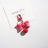 Girly Heart Bow Keyring: Multicolor Heart Bag Charm Ornament Gift