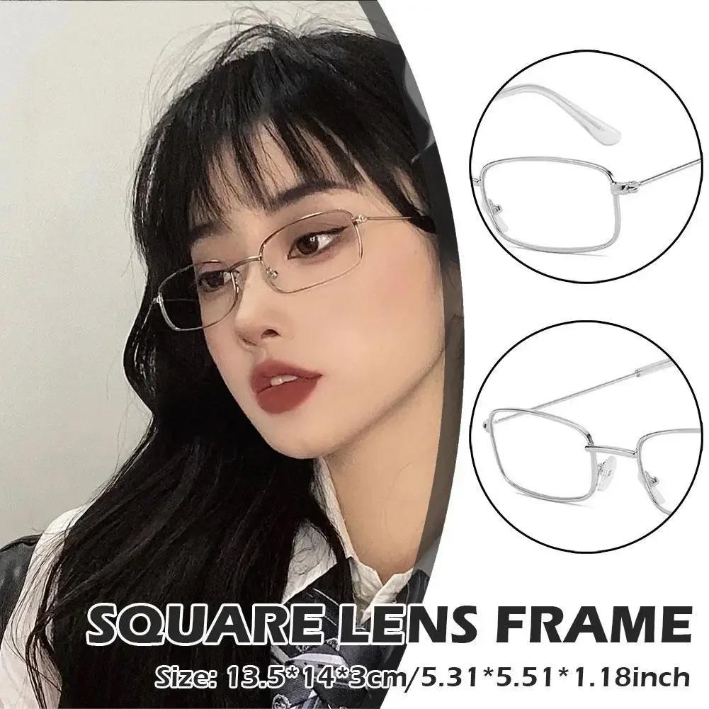 Small Square Alloy Frame Glasses Retro Reading Eyeglasses Anti Blue Light Presbyopic Eyewear Women Men Metal Clear Lens