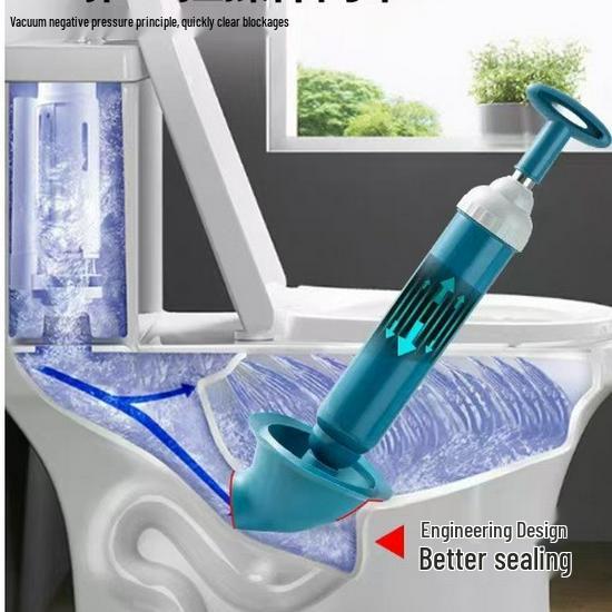 Strong Leather Toilet Plunger with Suction Cup - Unclogs Drains and Pipes