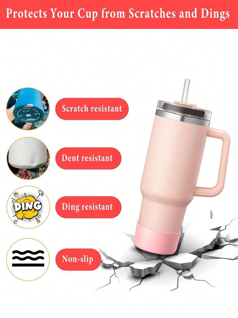Silicone Cup Sleeve, Anti-slip and Heat-insulating Cup Sleeve, Universal Silicone Cup Bottom Pad