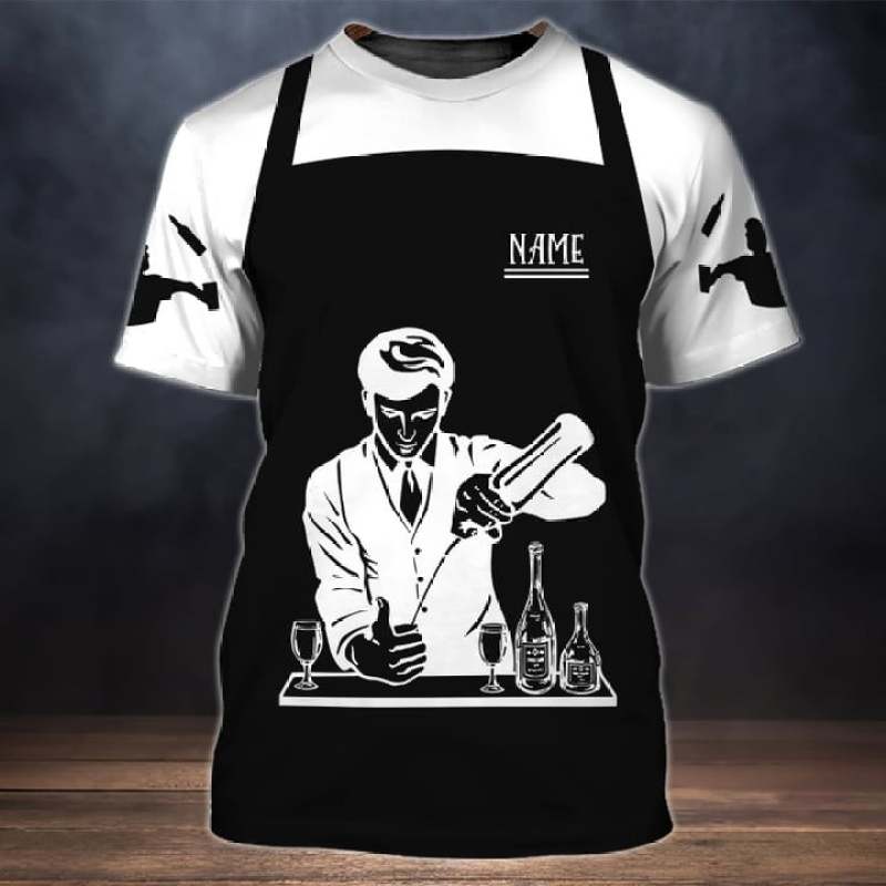 Barista Style Make Coffee 3D Print Summer Men's Round Neck T-shirt Casual Short Sleeve Oversized Pullover Fashion Men Clothing
