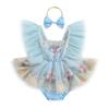 ma&baby 0-24M Princess Newborn Baby Girl Romper Infant Toddler Tulle Floral Embroidery Jumpsuit Overall Birthday Party Clothing