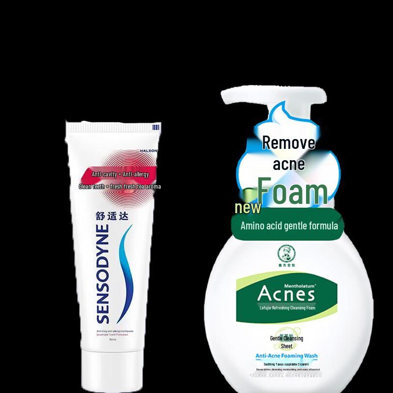 Sensodyne Anti-cavity Toothpaste & Acnes Cleansing Foam Bundle
