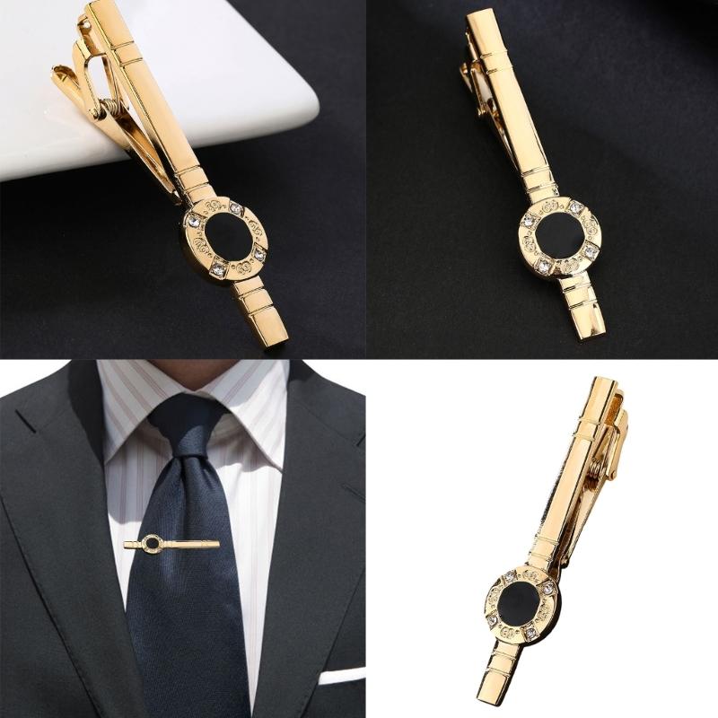 Herren Krawattenklammer Auswahl Edelstahl Textur Bequeme Sichere Befestigung Wertet jedes Outfit auf Professioneller Look