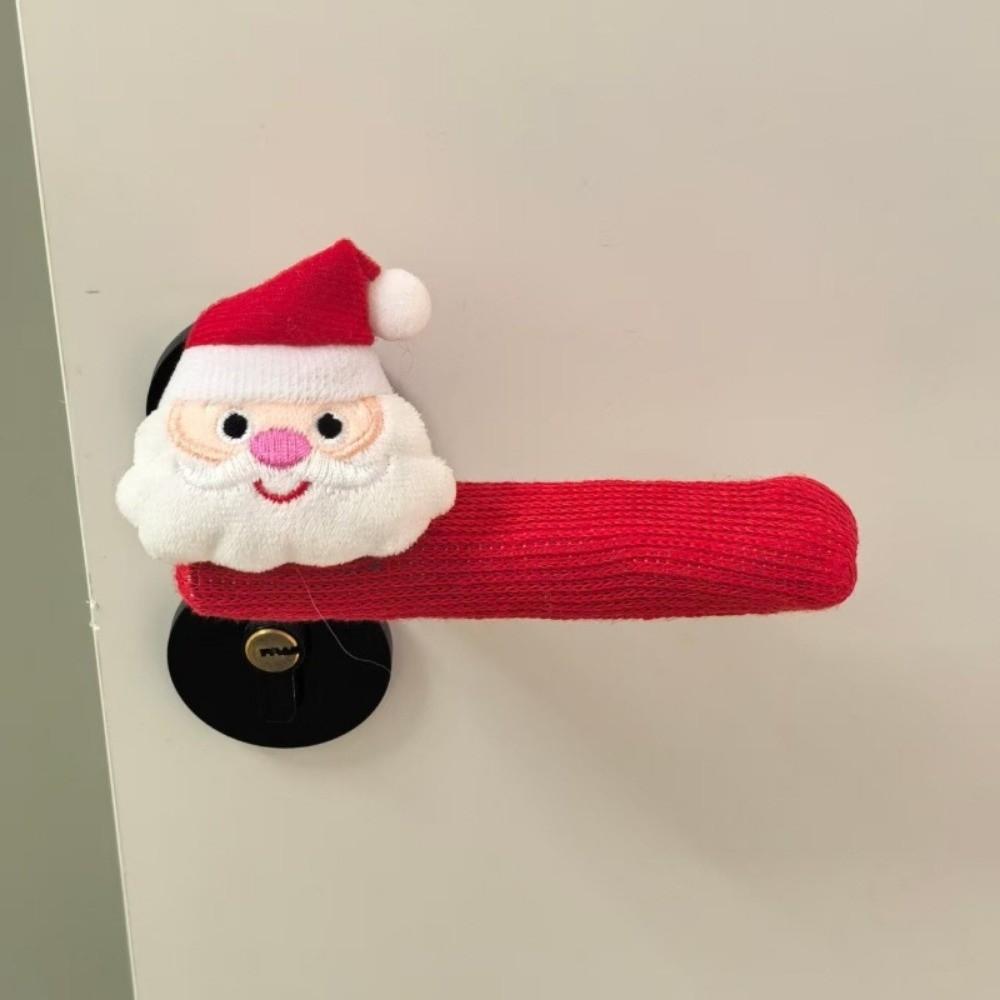 Anti-Collision Xmas Doorknob Cover Santa Claus Door Handle Protective Bathroom Door