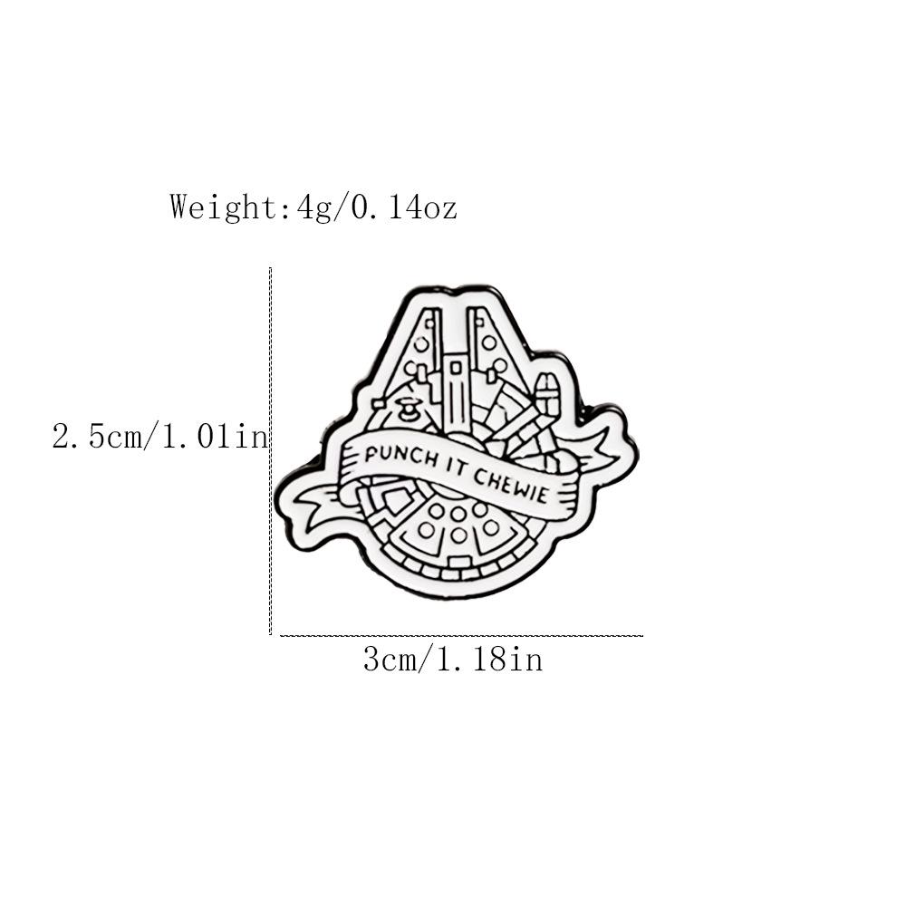 Star Wars Retro Brooch: Black & White Darth Vader & BB-8 Metal Badge