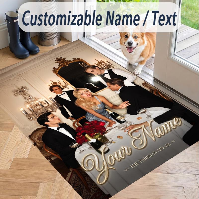 Custom Text Sabrina Carpenter Pattern Floor Rug Soft Indoor Carpet Mat Living Room Bedroom