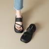 2025 new summer pinch feet heightened thick-soled cool slippers flip-flops wearing sandals women's Roman beach women's shoes