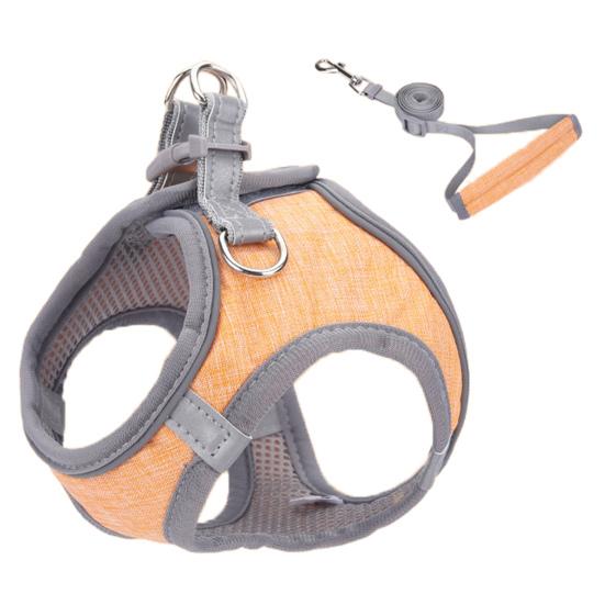 Pet Vest Leash Set Reflective Strip Anti-escape Breathable Dogs Chest Strap Traction Rope Kit