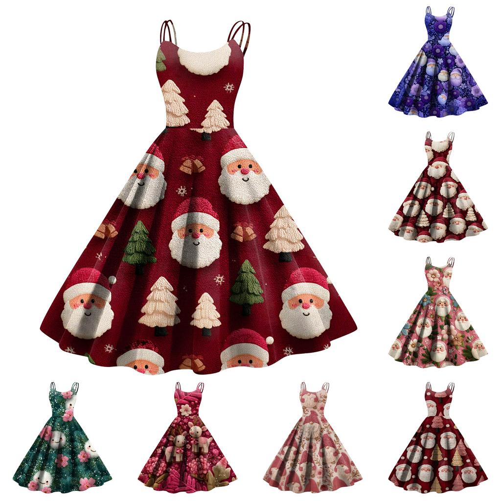 Women's Print Sexy Off-The-Shoulder Punk Vintage Dress