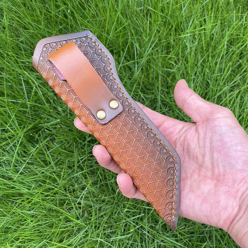21CM Carve Designs Fixed Knife Holder Full Grain Cowhide Scabbard Universal Knife Cover Case for Hunting Knife Holsters