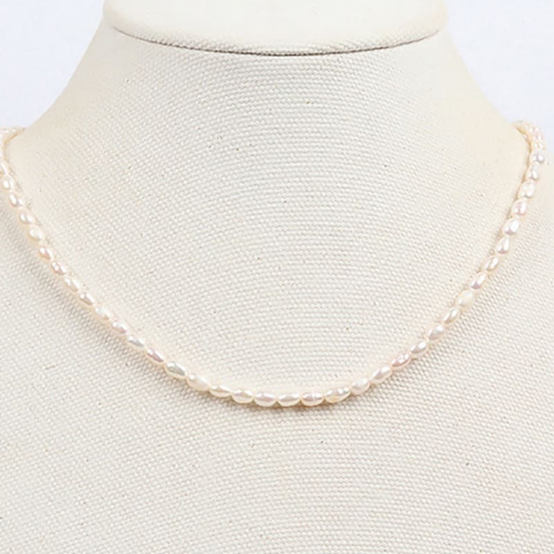 

Dana Burton [925 Silver] Mystic Freshwater Pearl Necklace_4mm Pearl rose gold