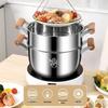 ZISIZ Thickened 304 Stainless Steel Steamer & Soup Pot