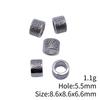 Concentric Circle Pattern Tube Spacer Beads Metal Loose Beads For Bracelet Necklace Hair Jewelry Craft Accessories For
