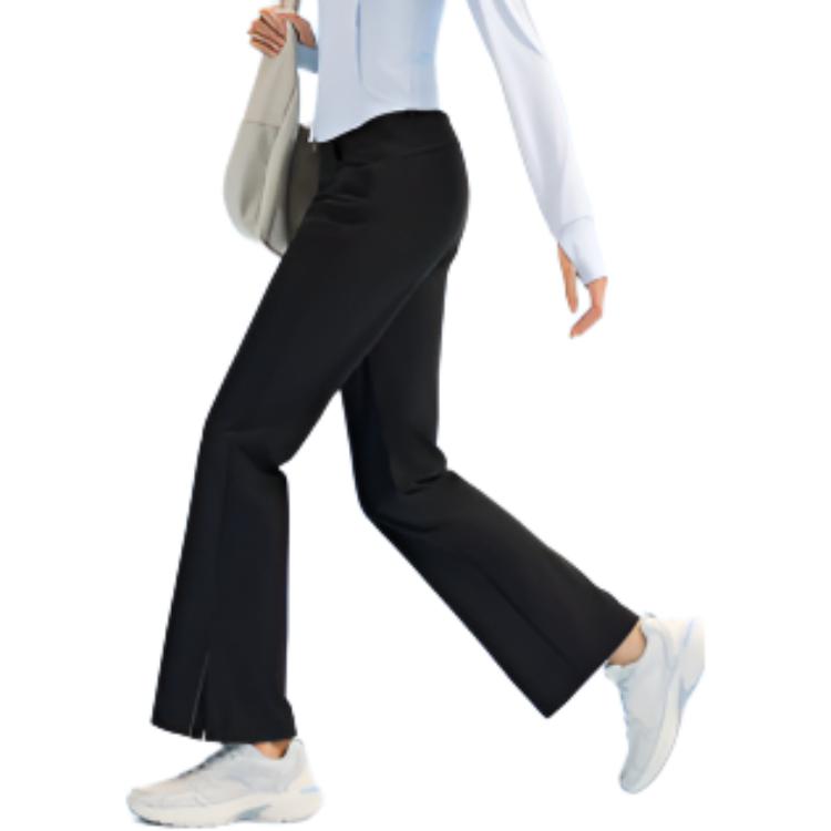 Anta Training Series Casual Simple Solid Color Slim Fit Knitted Sports Pants Women Bottoms Black 162527514-2