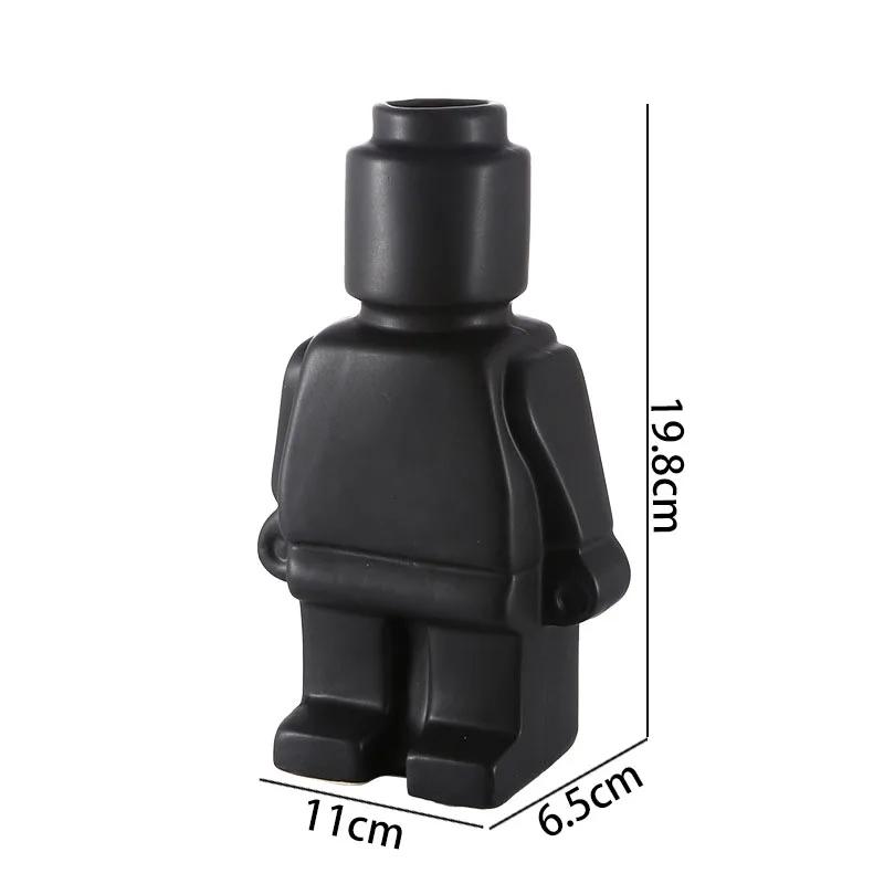 Europäische Harzstatue Kreativitätsblock Mann TV-Schrank Desktop Blumenvase Moderne Wohnzimmer Dekorationsaccessoires