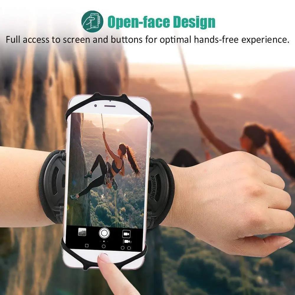 Universelle Outdoor-Sport-Handyhalterung Armband Handgelenktasche Fitnessstudio Laufen Armband Handytasche Für iPhone Samsung Für 4-6 Zoll Handy