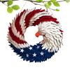 Patriotic Wreath Red White Blue Eagle Flag Garland Independence Day Decorations Renewed Brave Wings Garland For Home Use